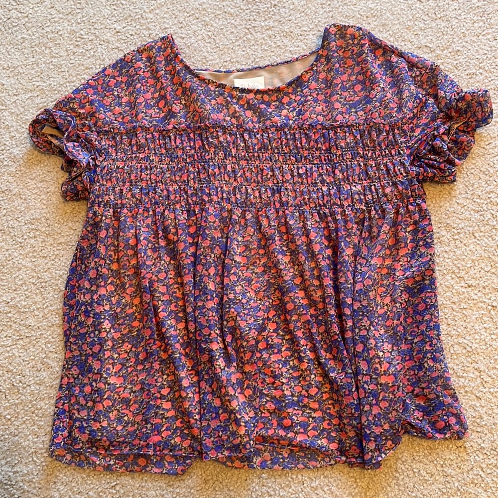 anthropologie deletta babydoll blouse